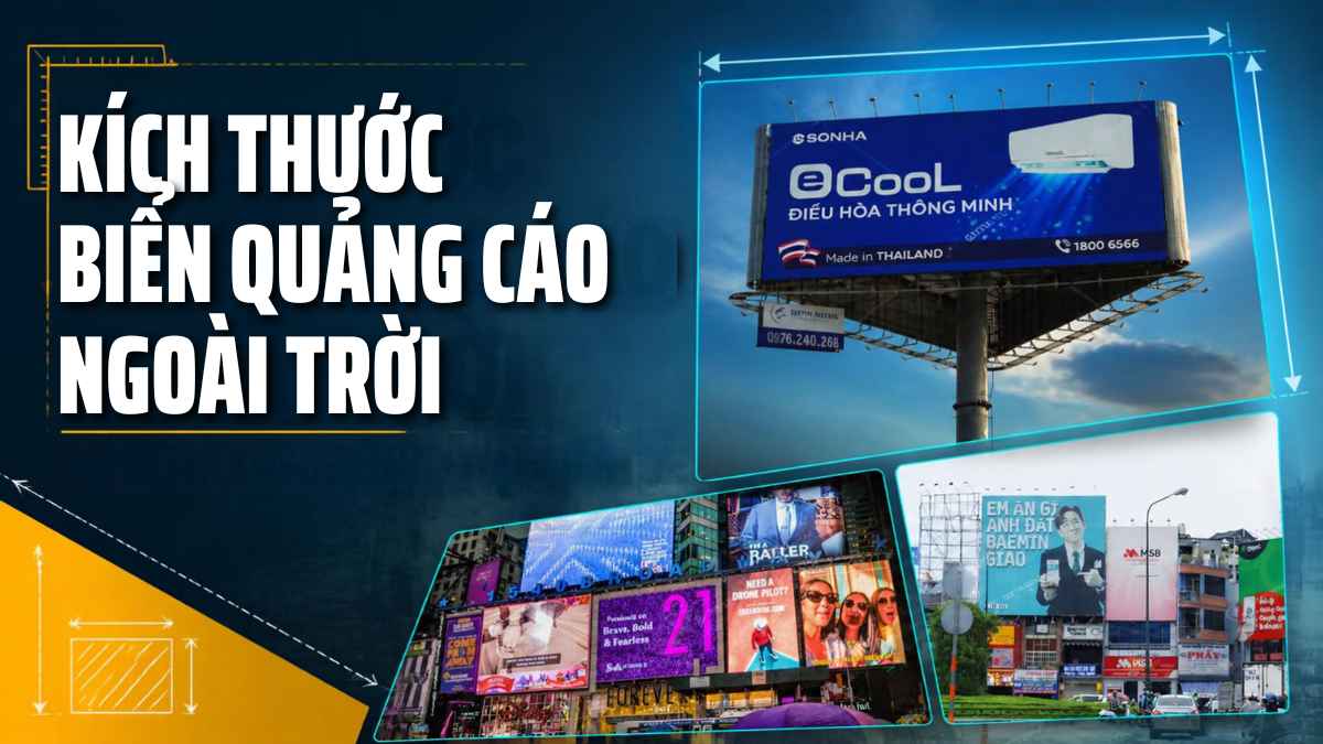 Kích Thước Biển Quảng Cáo Ngoài Trời Chuẩn 2026 