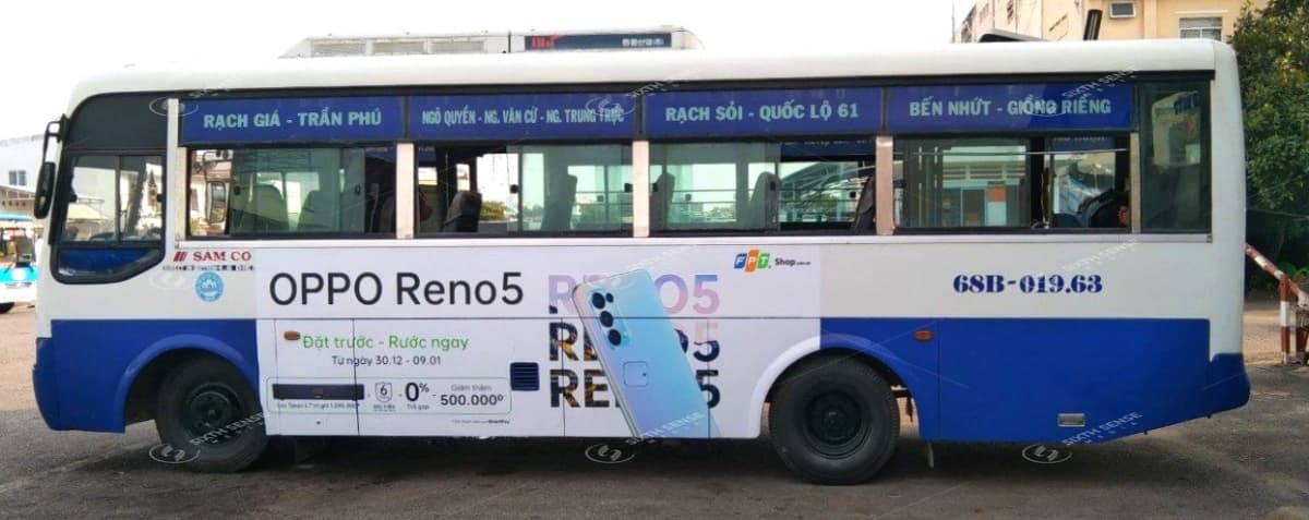 Quảng cáo trên thân xe bus