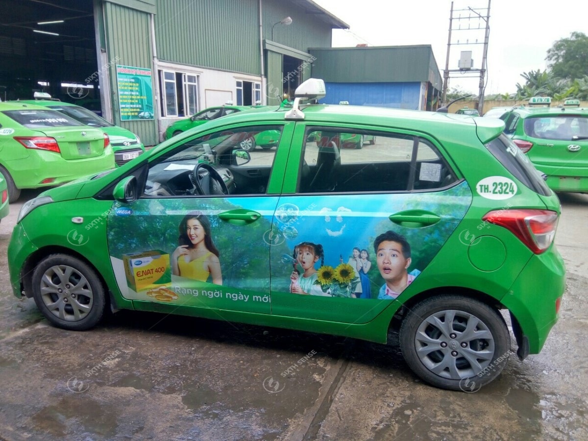 Tối ưu sự độc đáo với quảng cáo trên 4 cánh cửa xe taxi Mai Linh
