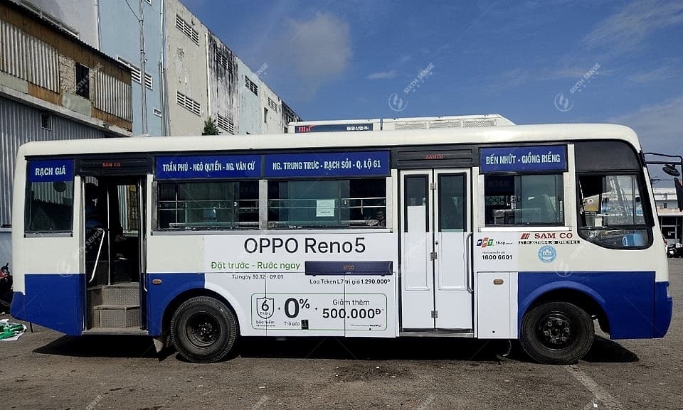 quảng cáo trên xe buýt tại Kiên Giang