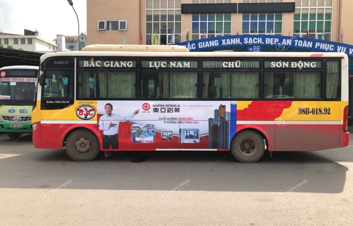 Quảng cáo trên xe buýt tại Bắc Giang
