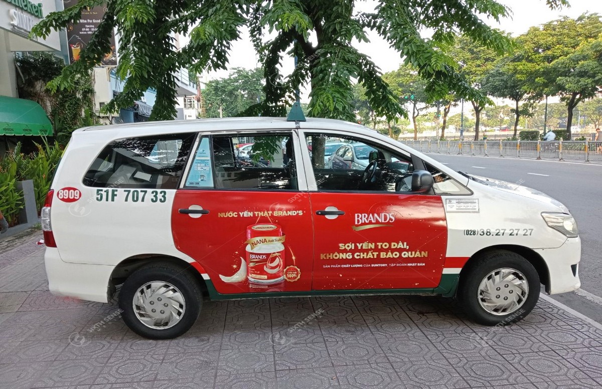 Dự án quảng cáo taxi Vinasun của Nước yến thật Brand’s