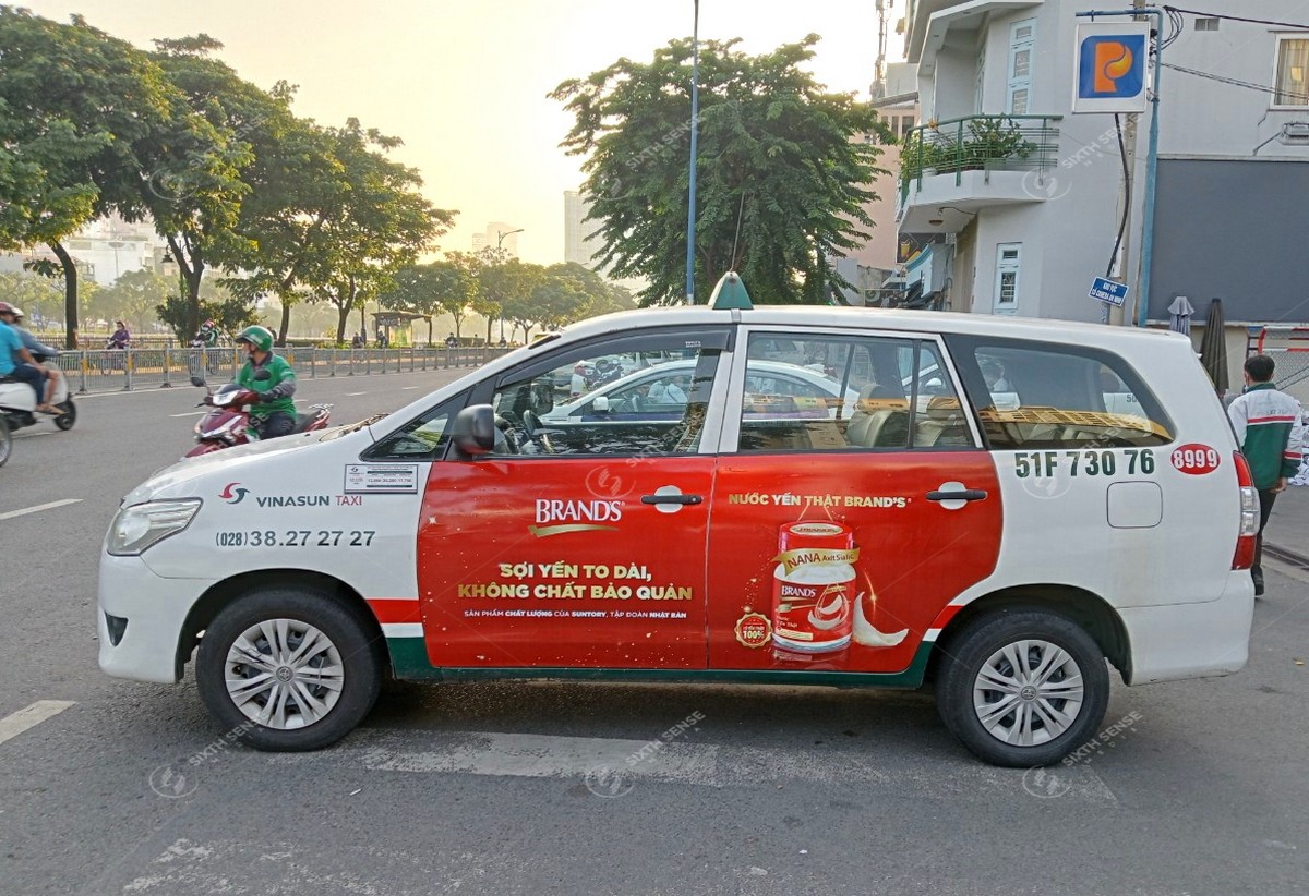 Dự án quảng cáo taxi Vinasun của Nước yến thật Brand’s
