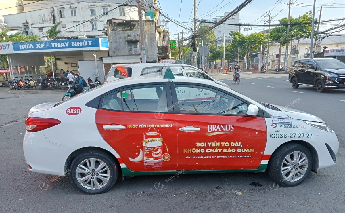 Dự án quảng cáo taxi Vinasun của Nước yến thật Brand’s
