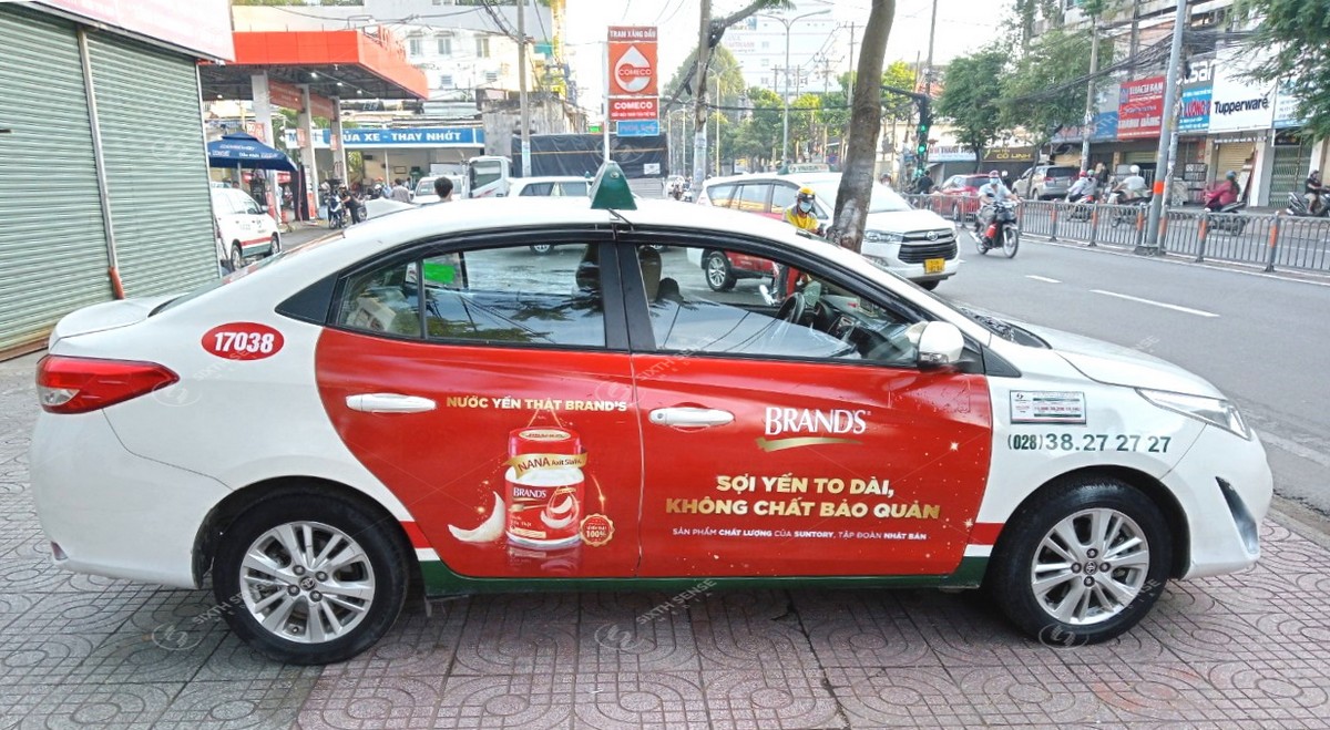 Dự án quảng cáo taxi Vinasun của Nước yến thật Brand’s