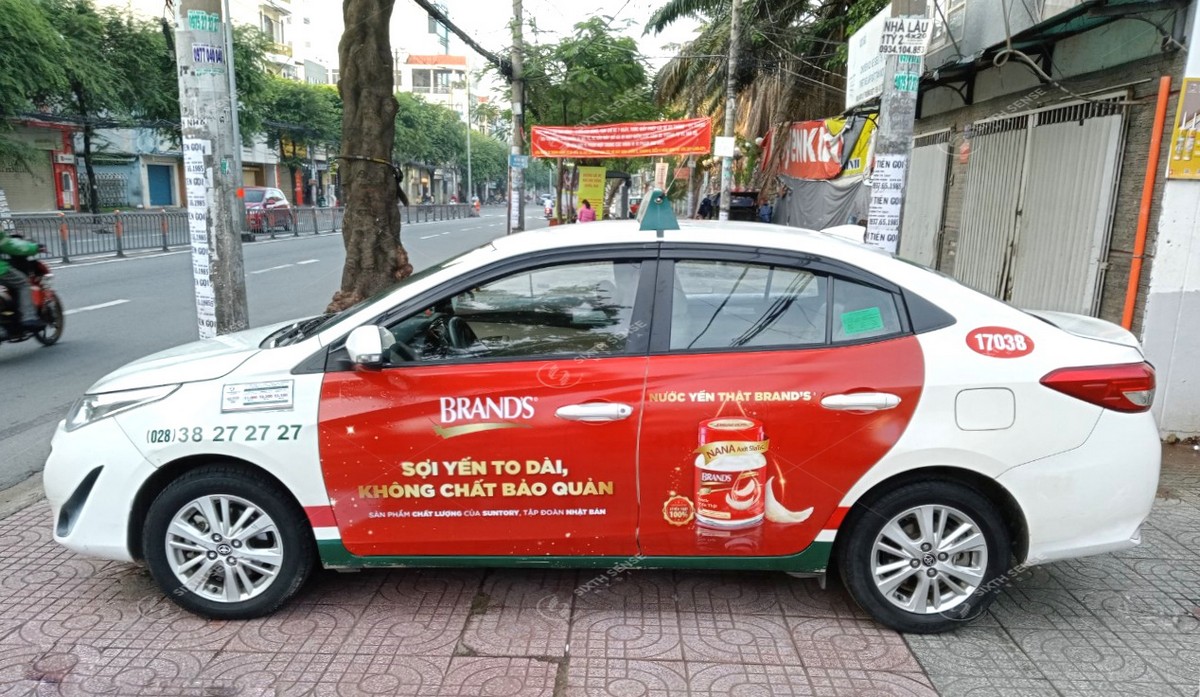 Dự án quảng cáo taxi Vinasun của Nước yến thật Brand’s
