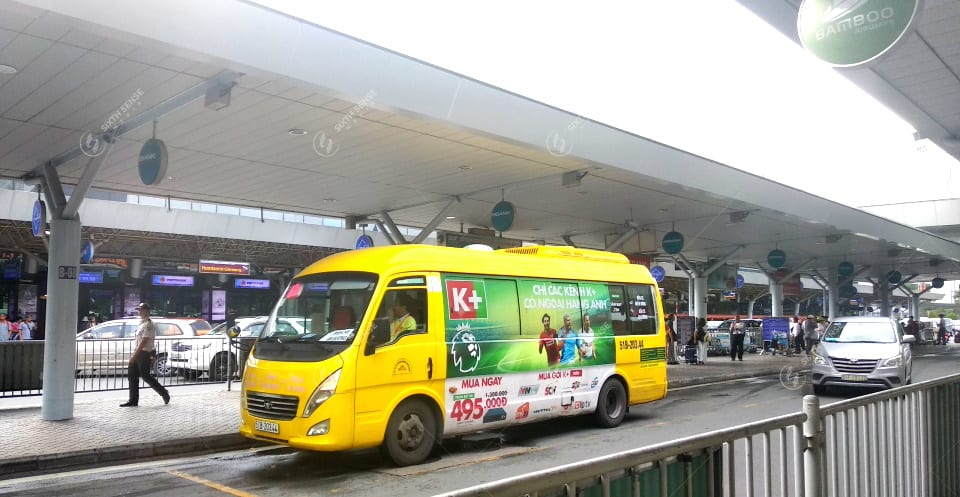 Truyền hình K+ quảng cáo tràn kính xe bus tại TPHCM