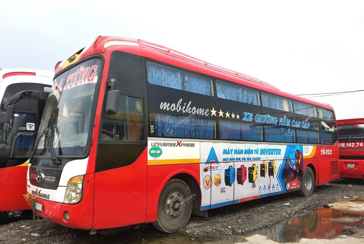 Dự án quảng cáo xe khách cho Hồng Ký