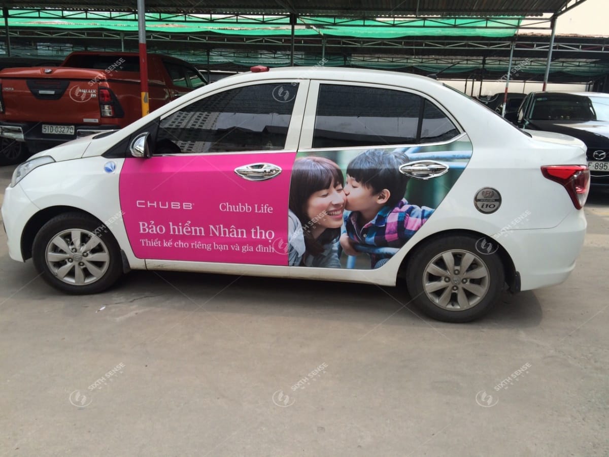 Dự án quảng cáo trên xe ô tô cá nhân cho Bảo hiểm Chubb Life