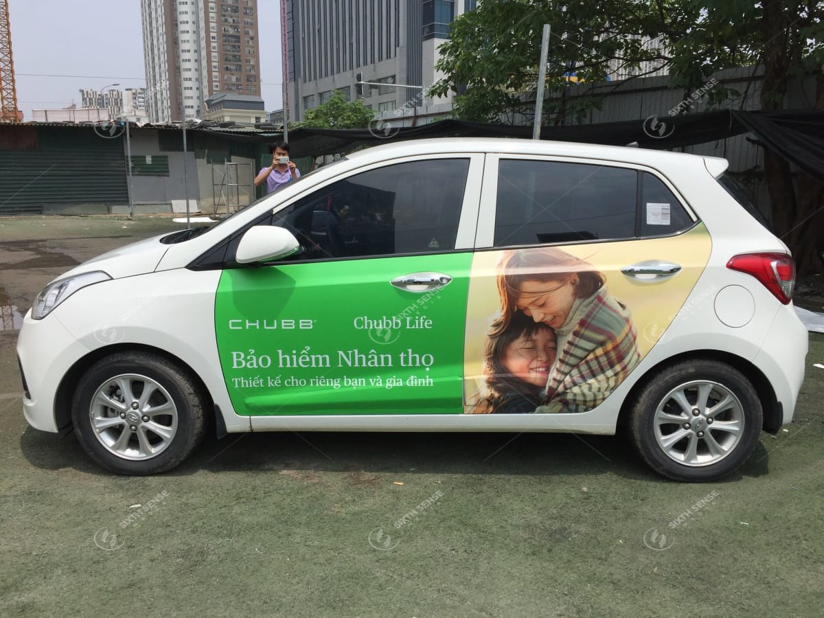 Dự án quảng cáo trên xe ô tô cá nhân cho Bảo hiểm Chubb Life