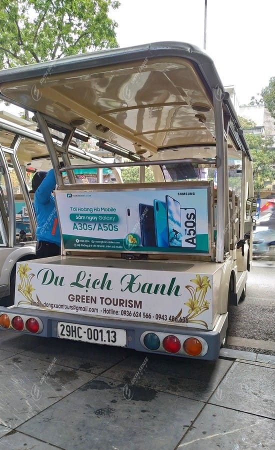 Dự án quảng cáo trên xe ô tô điện cho Hoàng Hà Mobile