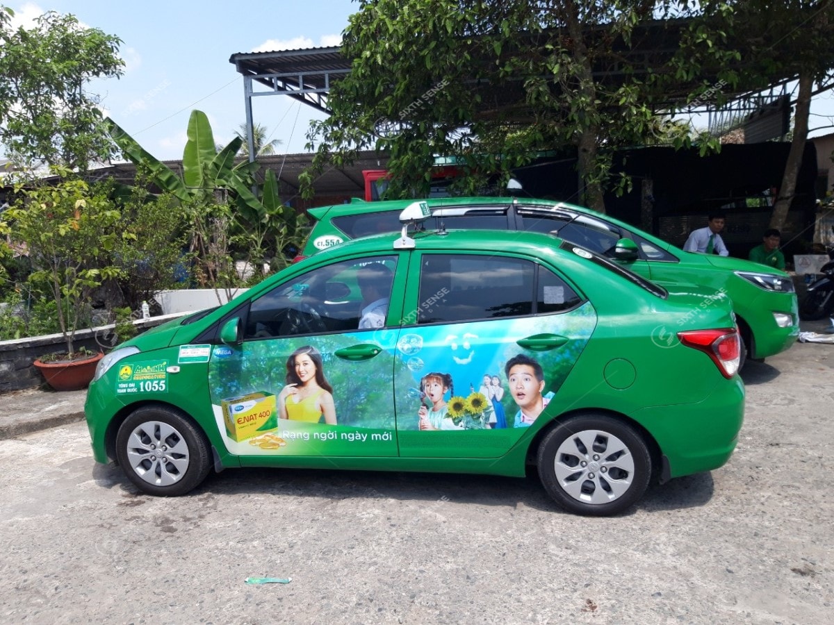 Quảng cáo trên xe taxi tại Cần Thơ: Quy mô và triển vọng