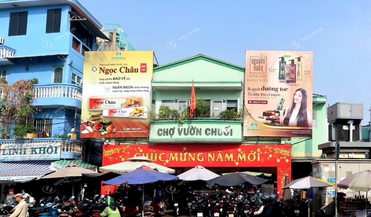 Kem đánh răng Ngọc Châu triển khai quảng cáo biển chợ tại TPHCM
